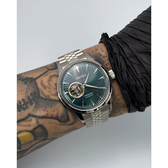 Custom Seiko Mod • Algean Blue Open Heart Presage • 40.5mm